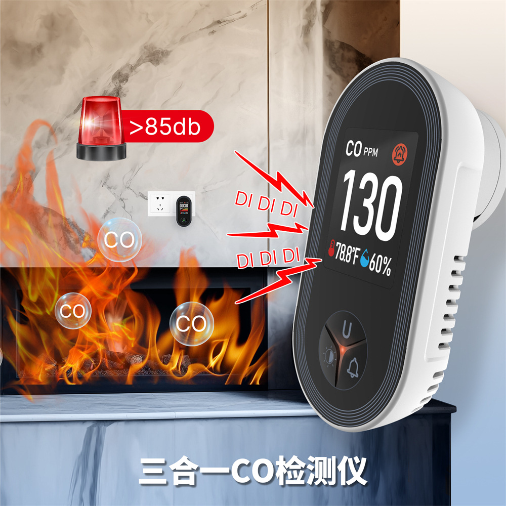 Co Detector Plug - Layar Detektor Karbon Monoksida 3 Dalam