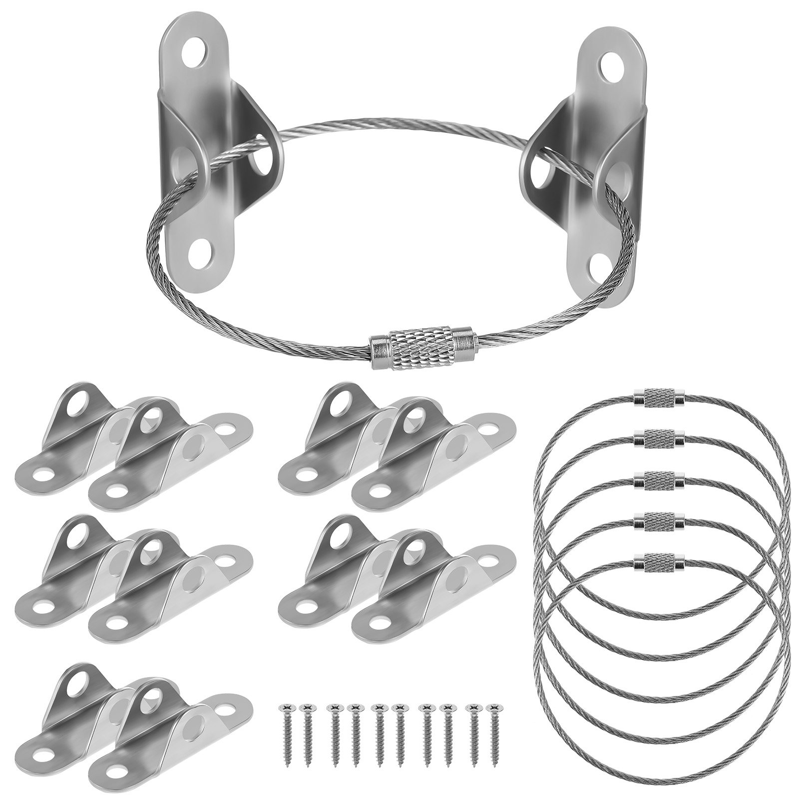 Earthquake Anchor Strap - 6 Set Penahan Furnitur ke Dinding,