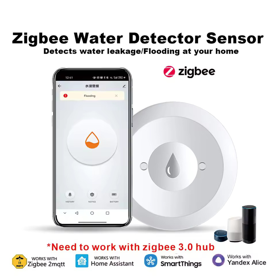 Water Alarm Sensor - Bekerja Dengan Sensor Air Tuya ZigBee
