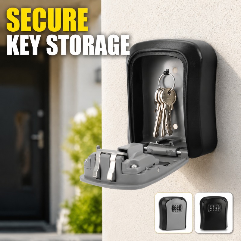 Lockbox Key Secure - Kotak Kunci Dinding dengan Kunci Kombinasi
